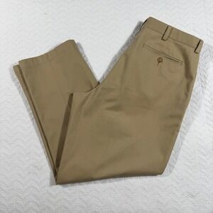LL Bean Classic Fit Khaki Chinos Mens Size 37x29 Cotton Flat Front Pants NWOT